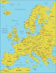 41° 39' 0 north, 7° 28' 0. Europe Map With France Portugal Spain And Netherlands 19813361