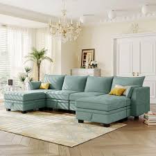 linen u shape modern sectional sofa