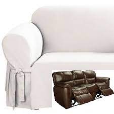 dual reclining sofa slipcover white