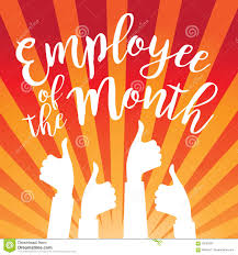 Employee Of The Month Thumbs Up Burst Stock Vector