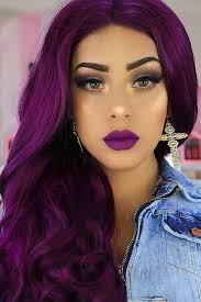 cosmic dark purple hair hues for the