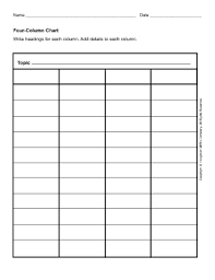 Fill Four Column Chart Form Eduplace Instantly Download