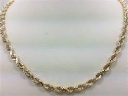 17 gold rope chain 14k yellow gold 10
