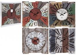 Large Mdf Square Wall Clocks Assorted