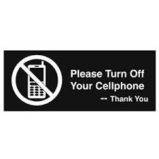 Please Turn Off Cell Phone Sign Black