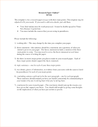 Blank Research Paper Outline Template