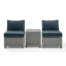 Bradenton 3pc Outdoor Wicker Chair Set
