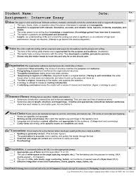 interview essay rubric writing doc 