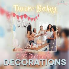 twin baby shower decorations
