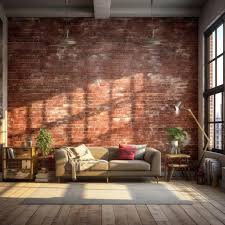 Brick Wallpaper In An Industrial Loft