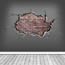 3d ed bricked brick wall art