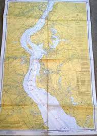 vintage nautical chart map nj del