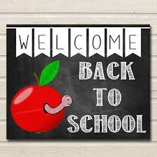 welcome back to school sign classroom