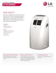 It vents warm air outside through an exhaust while you may have a long ventilation hose, your portable air conditioner will run more effectively if it's closer to the window. Lg Lp1014wnr Owner S Manual Manualzz