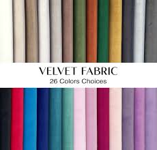 Solid Velvet Fabric 55 Wide By The