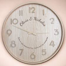 Large 53cm Personalised Wooden Wall Clock