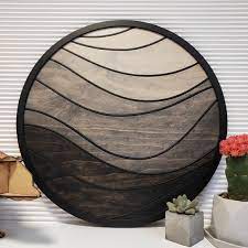 Round Decor Wood Wall Art Wood