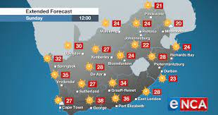 The city experiences the typical winters of south africa with cold, clear nights and mild to moderately warm days. Weather Forecast For Sunday 8 September 2019 Enca