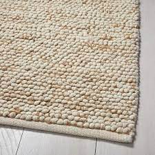 mini pebble wool jute rug west elm