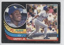 Although he played with three minor league teams, the spirit are the main focus of his early cards. Ken Griffey Jr Baseball Card 1991 Fleer All Star Tea