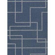 warner clarendon indigo geometric faux