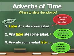 Usually, adverbs of time come after the verb and the object. Focusing Adverbs And Adverbs Of Time
