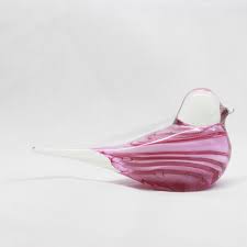 Art Glass Figurines Kenjasper Pink Bird