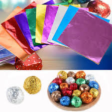 Details About 100 Pcs Candy Lollypop Aluminum Foil Chocolate Wrappers Package Paper Baking Hot