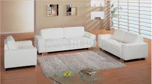 white leather vinyl contemporary living