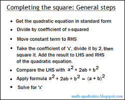 The Math Blog Completing The Square