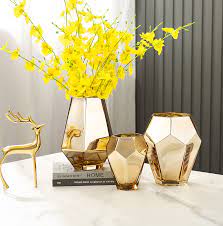 Gold Glass Vase Yaasyaas Your Home