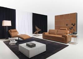black white brown living room modern