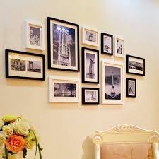 modern wooden photo picture frame wall