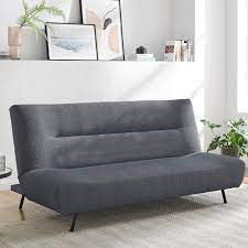 three seater fabric sofa bed grey