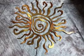 Sun Metal Wall Art Copper 17