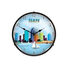 Collectable Sign Clock Tampa Skyline