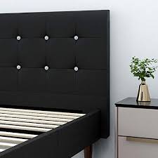 yegee faux leather platform bed