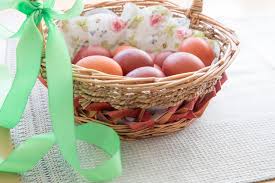 easter eggs in the basket