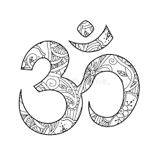 Yoga coloring pages are a great way to focus on your practice, when you're not practicing. Om Or Aum Sign Ornated In Henna Tatoo Mehendi Style Stock Vector Illustration Of Antistress Coloring 76888407