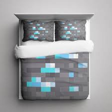 Diamond Ore Minecraft Creeper Bedding