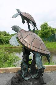 Bronze Two Turtles Fountain In 2023