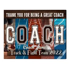 coach track coach gift sign runner gift