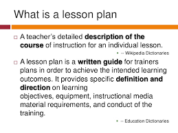 Lesson Plan Powerpoint Presentation