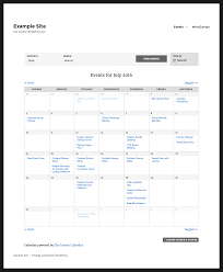 The Events Calendar Wordpress Org