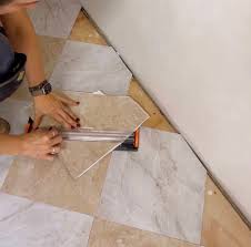 beige white marble checd floor
