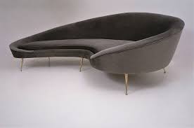 kidney shaped sofa in velvet newly