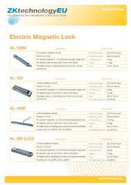 Electric Magnetic Locks Zkteco Pdf