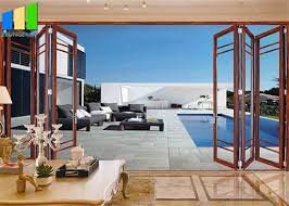 Double Tempered Glass Patio Folding Door