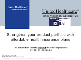 Golden rule insurance company was a provider of health insurance based in indianapolis with operations in 40 u.s. United Healthcare Underwritten By Golden Rule Strengthen Your