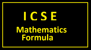 mathematics formula icse 10th chapter
